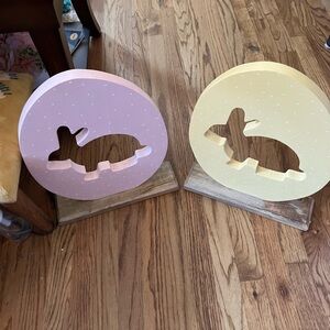Pastel Bunny Silhouette Decor Set